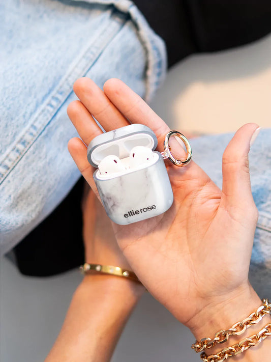 White Marble Airpods Case